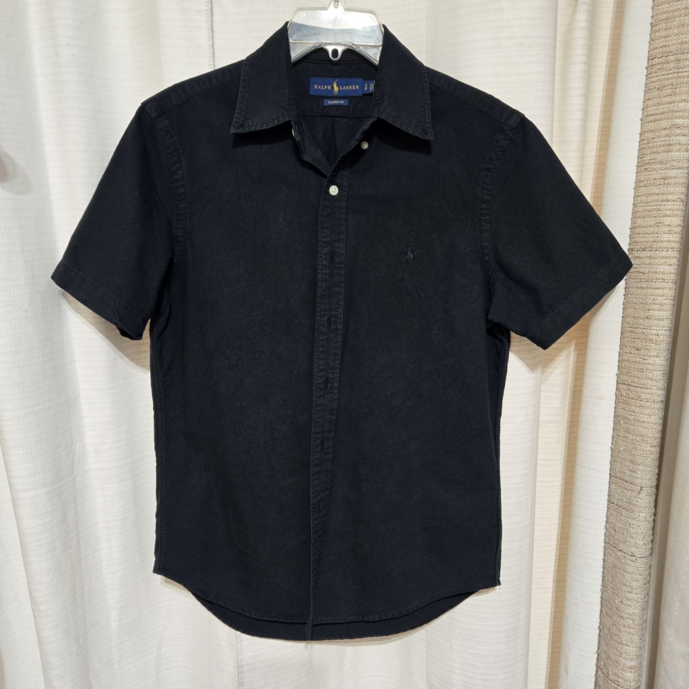 Ralph Lauren Men's Black Casual Button Down Shirt
